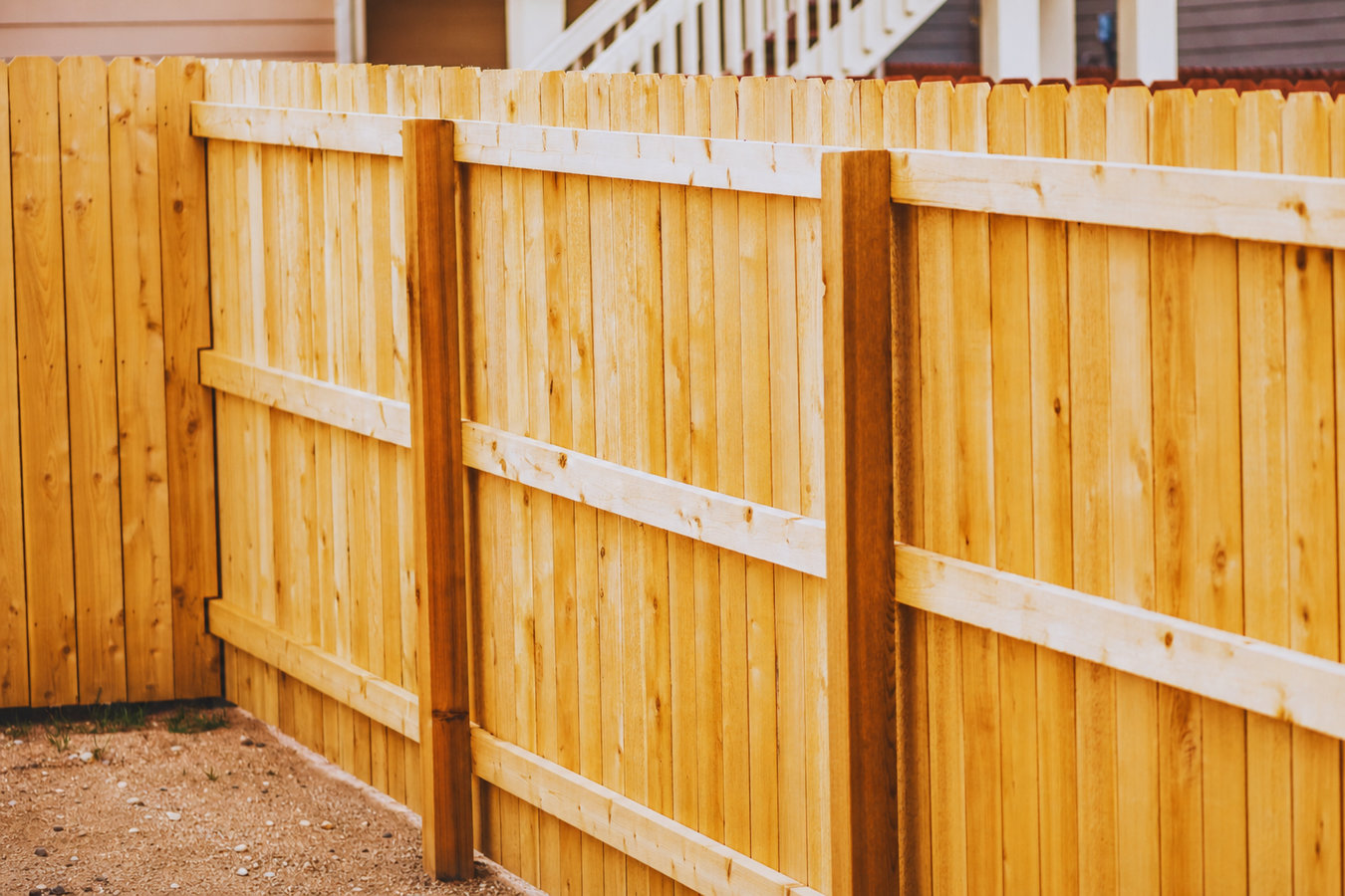 Wood fence installation